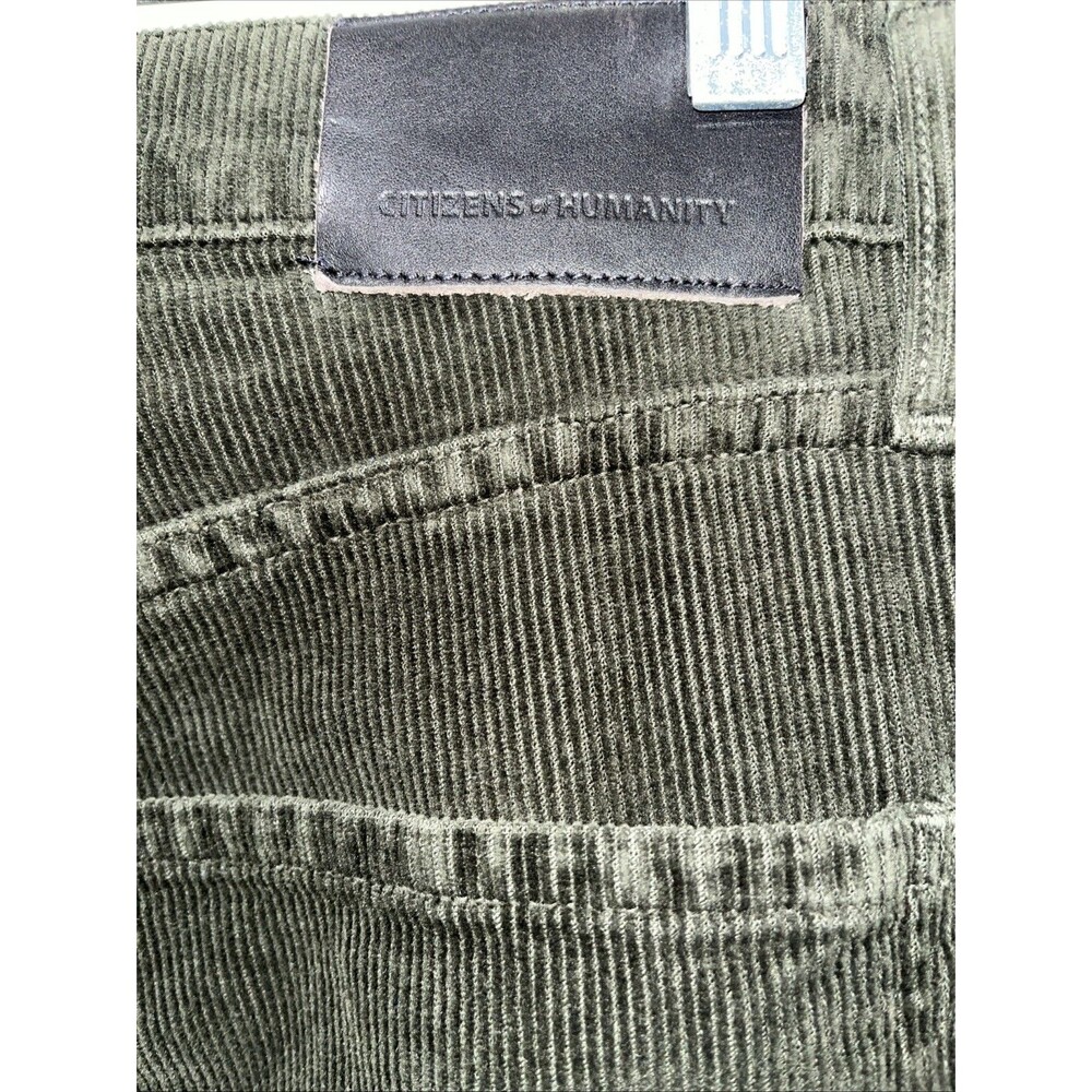 Citizens of Humanity Wide Leg Olive Corduroy Pants High Rise Size 29 - Picture 6 of 9